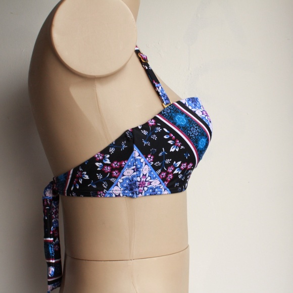 Bra Sized Underwire Convertible Bandeau Bikini Top - Picture 3 of 4